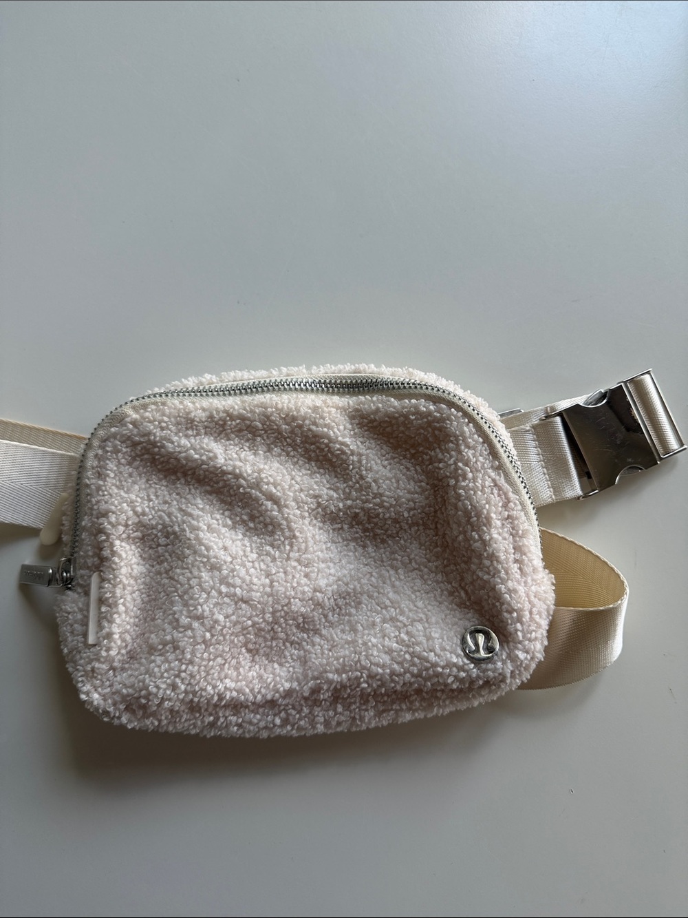 lululemon athletica Cream Sherpa Crossbody Belt Bag